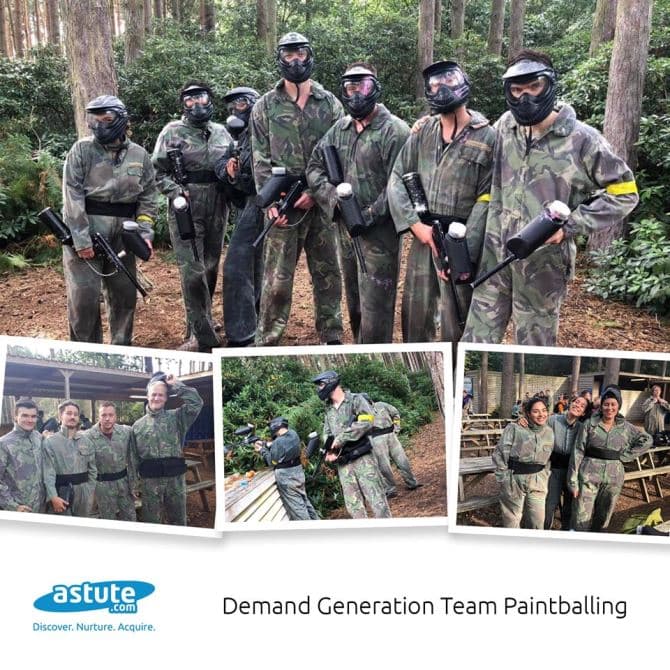 Demand Generation Team Paintballing