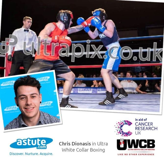 Chris Dionasis in Ultra White Collar Boxing