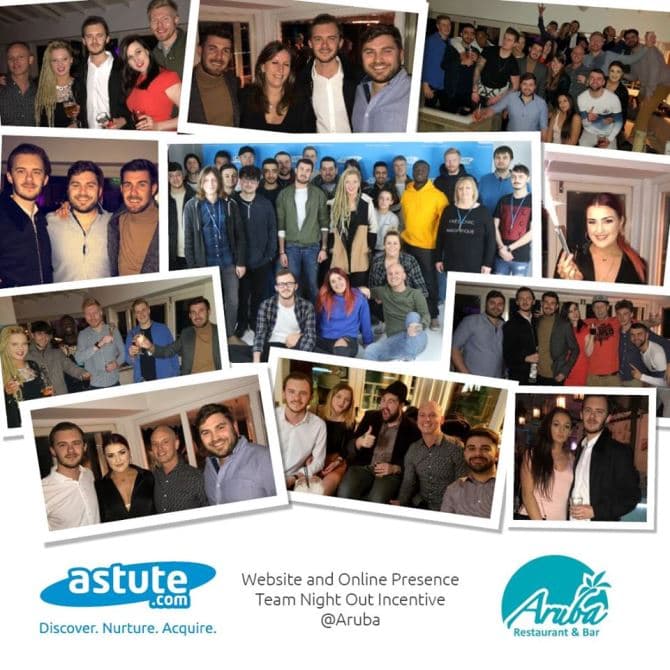 Website and Online presence Team Night Out Incentive